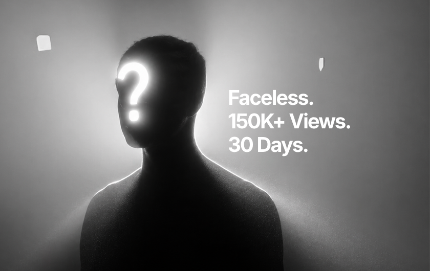 Accrivo — Faceless. 150K Views. 30 Days.